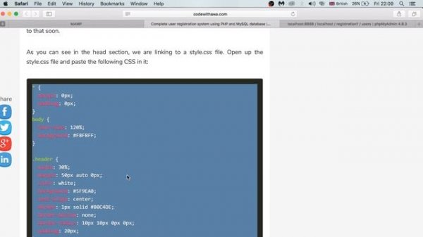 Регистрация и Логин за 10 минут на PHP ЛЕГКО | MYSQL | MAMP | XAMP