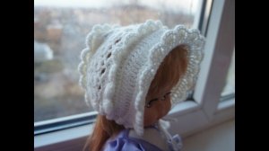 Вязаный крючком чепчик