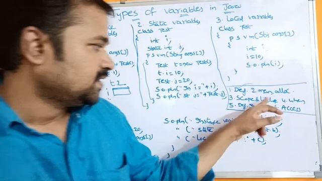 TYPES OF VARIABLES - JAVA PROGRAMMING | Instance Variables | Static Variables | Local Variables смотреть онлайн