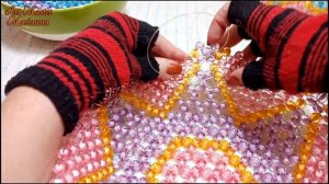 1/7 Ваза для фруктов на ножке из бусин - мастер-класс