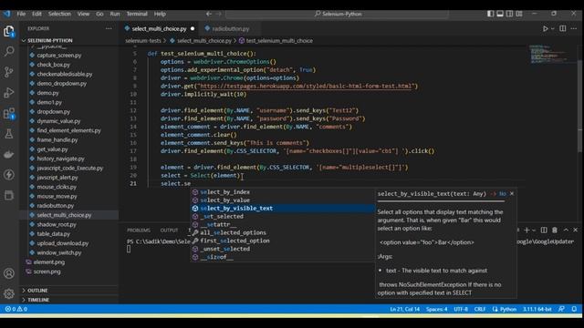 #Tutorials 27 || Multiple Select Values || Python Selenium смотреть онлайн