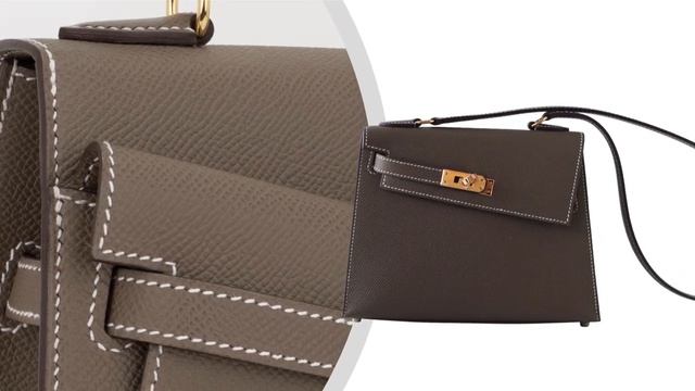 Hermès Kelly Sellier en Desordre 20 Etoupe Epsom Gold Hardware • MIGHTYCHIC • смотреть онлайн