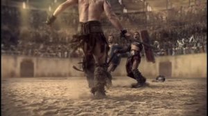 Бой Спартака и Крикса с монстром Феоклом