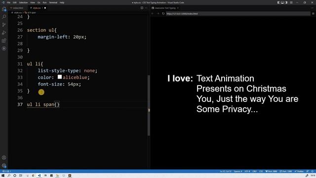 CSS Text Typing Animation смотреть онлайн