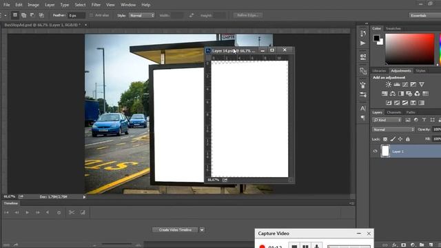 Photohop Tutorial 2016 How to make Bus Stop ad Billboard advertisement Mockup Photoshop Tutorials смотреть онлайн