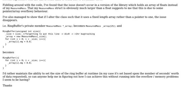 Runtime Error when using array of structs of unknown size as variable within class - some kind... смотреть онлайн