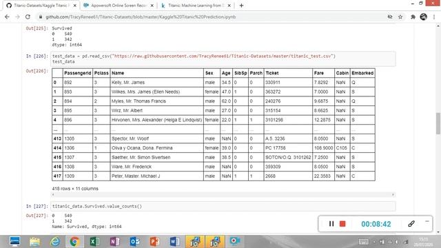 Kaggle Titanic Competition using Google Colab and Github смотреть онлайн