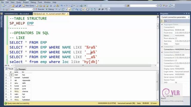 like operator sql server 2012-vlr training смотреть онлайн