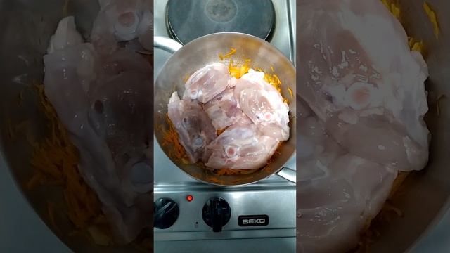 Гречка с мясом.