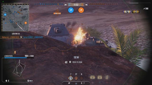 World of Tanks Battle_61 Map SAND RIVER - LEMAN RUSS Tanks смотреть онлайн