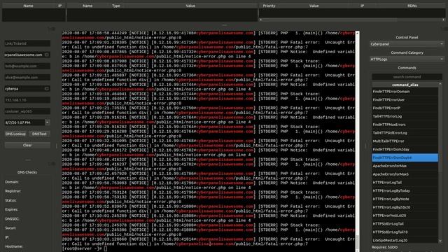 WizardAssistant CyberPanel Multitail HTTP Error log for Domain смотреть онлайн