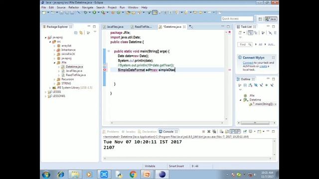 Java Tutorial in Tamil-38:Date and Time in java смотреть онлайн