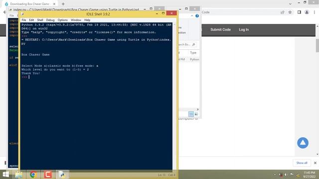Box Chaser Game using Turtle in Python смотреть онлайн