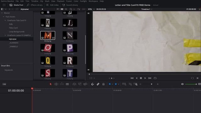FREE Ransom note letters/ Magazine cut out titles - Davinci Resolve 17 смотреть онлайн