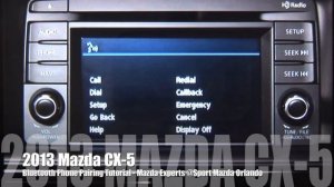 2013 Mazda CX-5 Bluetooth Setup