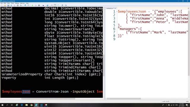 Powershell JSON tables смотреть онлайн