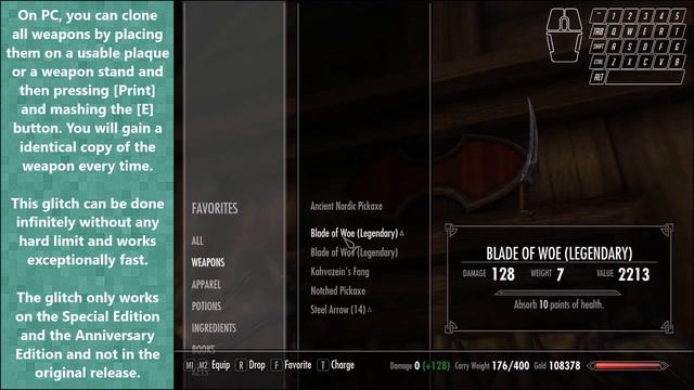 TES V: Skyrim | Glitch | Faster weapon cloning смотреть онлайн