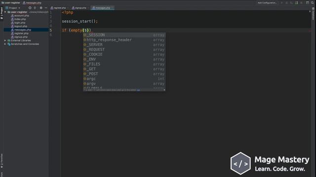 Adding Messages with Redirect | Build User Registration with PHP & MySQL | Part 5/10 смотреть онлайн
