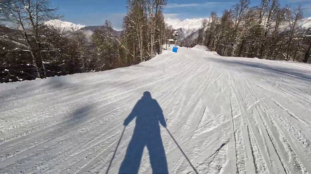 Первый заезд Роза Хутор, трасса Б-52. смотреть онлайн