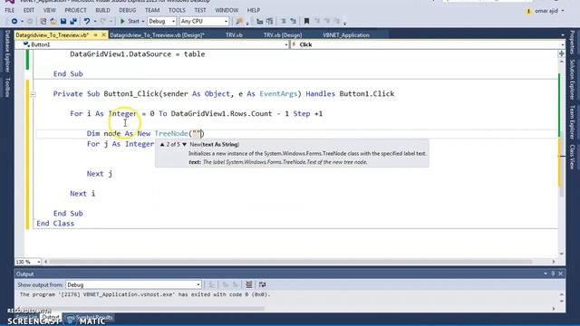 VB.NET - Transfer Datagridview Data To TreeView In VB.Net [ With Source Code ] смотреть онлайн