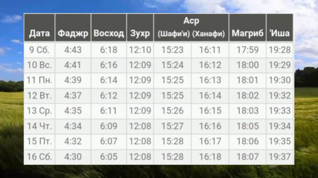 Время намаза на Чеченской Республике в город Грозный на марте 2024 года смотреть онлайн