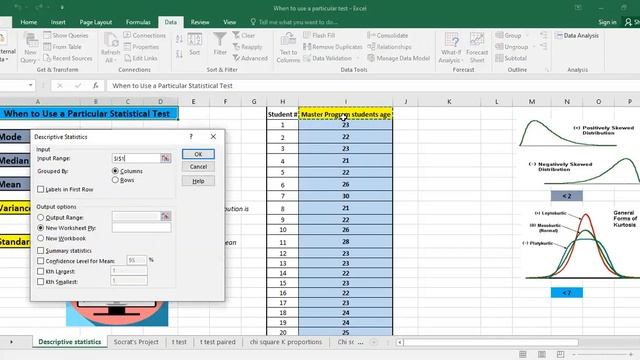 Descriptive Statistics: Summary Statistics in Excel смотреть онлайн