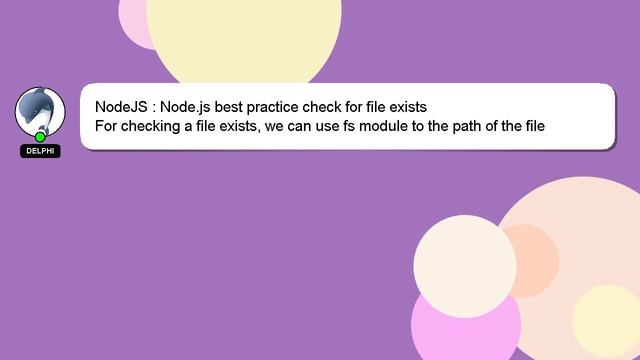 NodeJS : Node.js best practice check for file exists смотреть онлайн