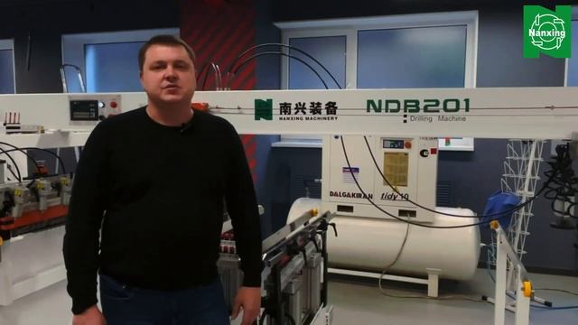 Nanxing NDB201. Многотраверсный сверлильно-присадочный станок. Подробный обзор станка смотреть онлайн