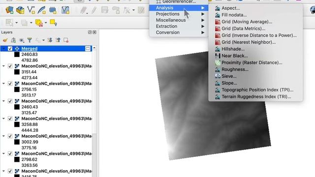 Raster Merge, Hillshade, and Contour in QGIS 3 смотреть онлайн