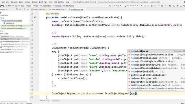 Registration Using Volley Library смотреть онлайн