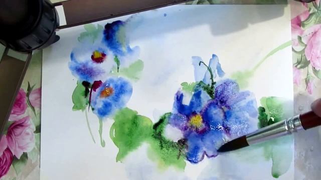 Незабудки акварелью. Мастер-клас акварельной живописи от Ольги Руссу. Watercolor / Olga Russu смотреть онлайн