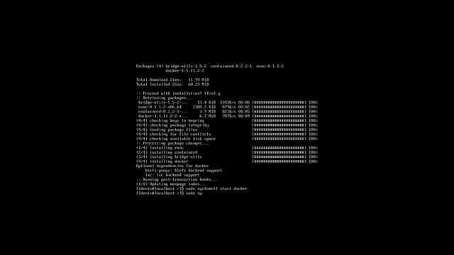 Установка Docker в Arch Linux 2016.07.01 Dual смотреть онлайн