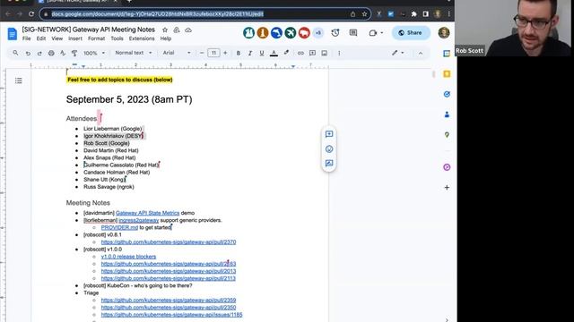 SIG Network Gateway API meeting for 20230905 смотреть онлайн