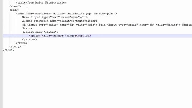 Input Form Multi Nilai pada PHP смотреть онлайн