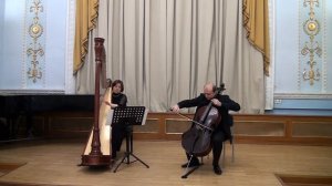 CAMILLE SAINT-SAENS  THE SWAN  for Cello and harp  Сен Санс Лебедь