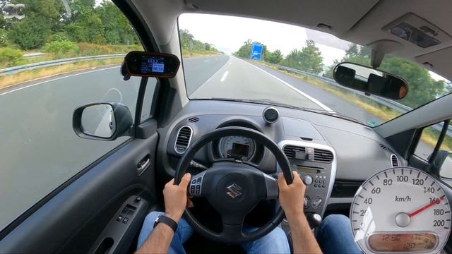 2014 Suzuki Splash 1.0 - POV Autobahn Top Speed Drive