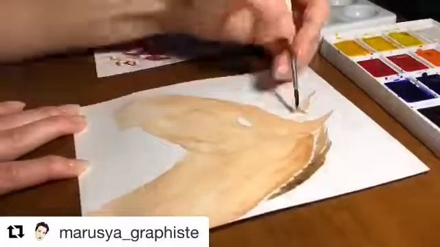 Рисуем лошадь акварелью смотреть онлайн