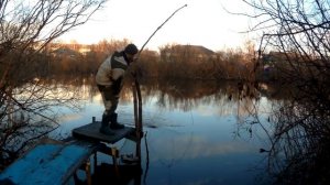 РыбалкА НА ПодЪёмниК ПауК весной.Карась весной.Подъемник своими руками