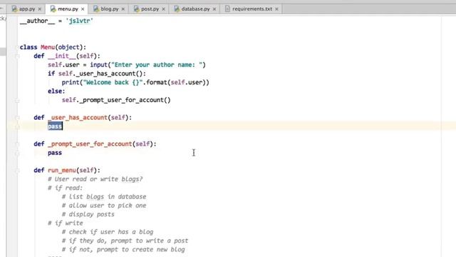 Lesson 31 - Full Python Course : Starting the menu and user interactions смотреть онлайн