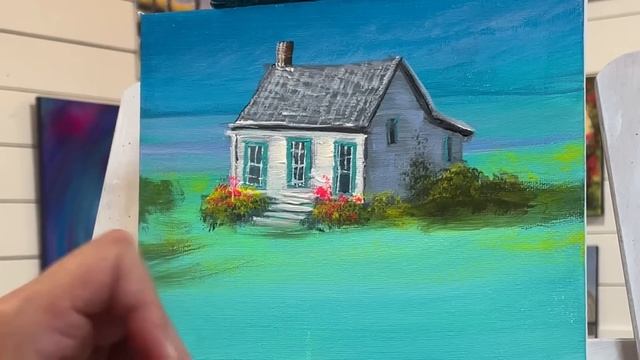 “Summer Cottage” Acrylic Painting Tutorial смотреть онлайн