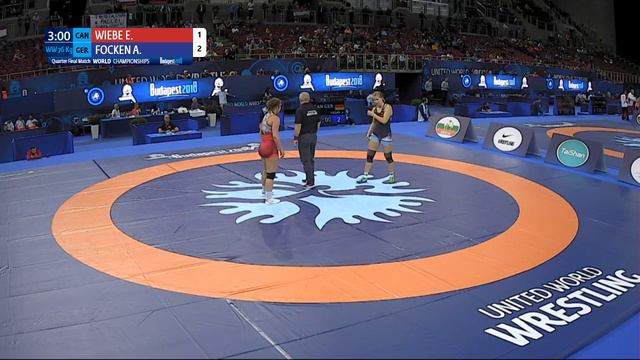 1/4 WW - 76 kg: E. WIEBE (CAN) v. A. FOCKEN (GER) смотреть онлайн