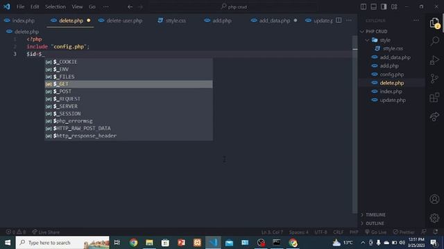 PHP & MYSQL CRUD (create , read, update, delete) IN ONE VIDEO in hindi/urdu смотреть онлайн