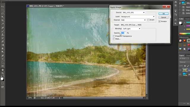 Blending Images Using "Apply Image" in Photoshop смотреть онлайн
