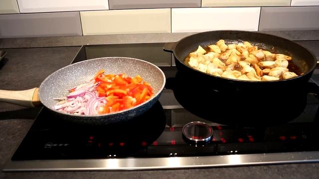 Фетучини с курицей под кисло-сладким соусом или просто ВОК. смотреть онлайн