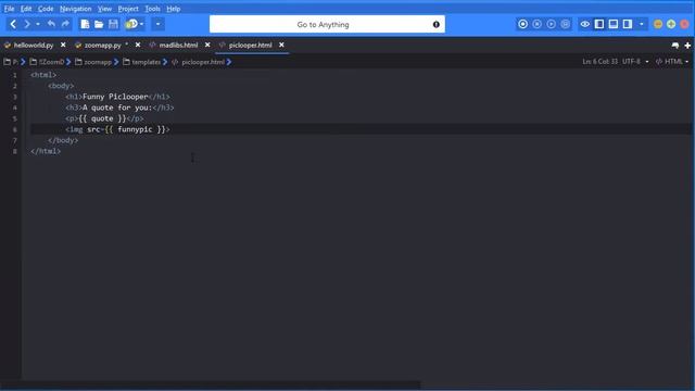 06 - Create a Jinja HTML Template for Our Piclooper Page смотреть онлайн