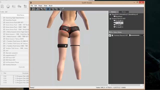 Bodyslide 2 Outfit Studio Tutorial Vanilla(cbbe,unp)armor Convert To CBBE HDT(MO)