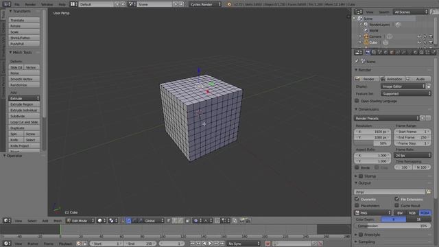 Blender 2.7 Tutorial #32 : Proportional Editing #b3d смотреть онлайн