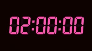 4 Hour Digital Countdown Timer | Dark Background | Fuchsia Pink Text | No Sounds