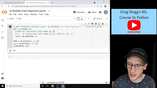 Vectorizing The Predictions | ML Course 2.30 смотреть онлайн