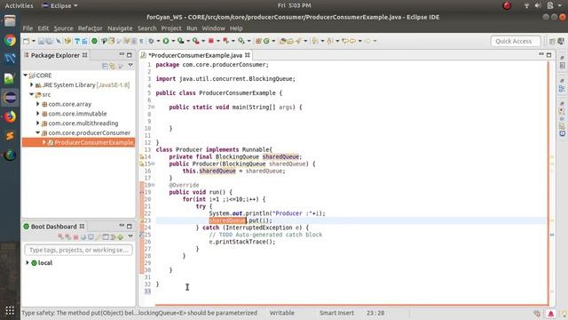 Producer Consumer With BlockingQueue, Java смотреть онлайн